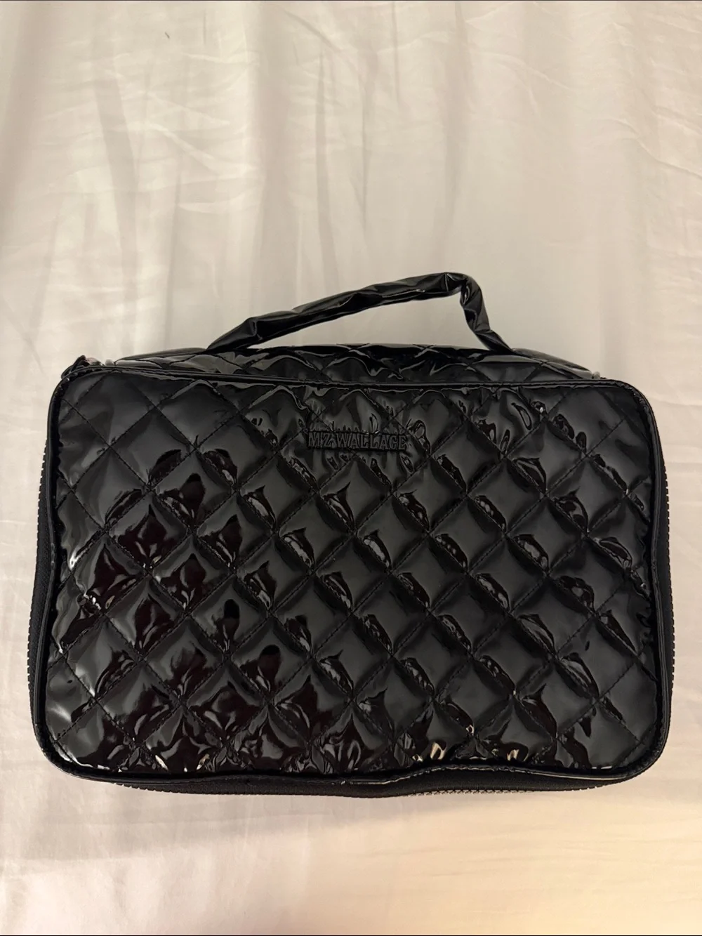 MZ Wallace Shiny Black Toiletry Bag